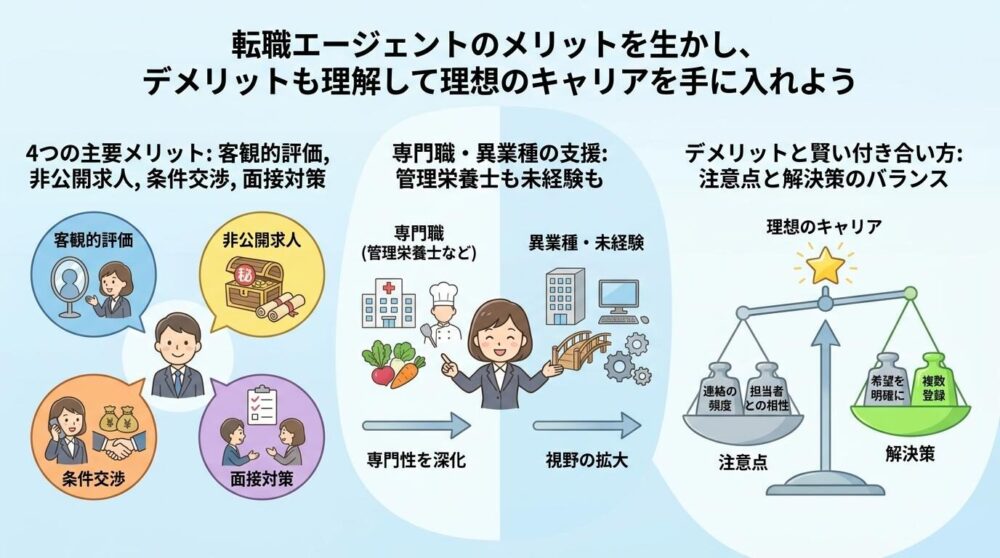 転職エージェントのメリットを生かし、デメリットも理解して理想のキャリアを手に入れよう