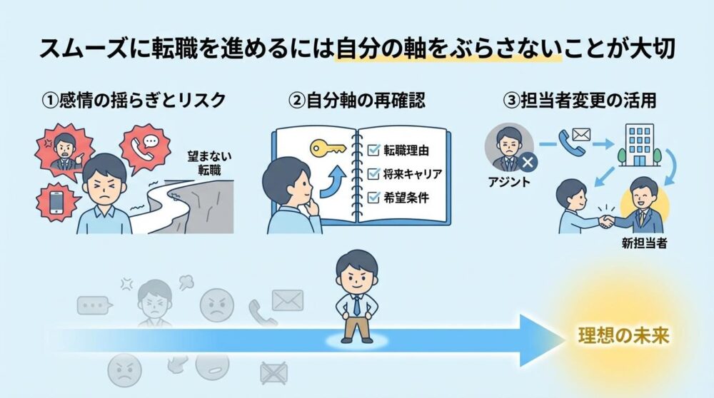 スムーズに転職を進めるには自分の軸をぶらさないことが大切